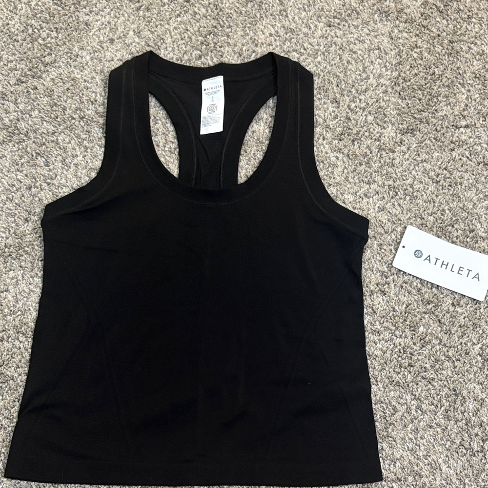 Athleta Women's Black Racerback Tank Top